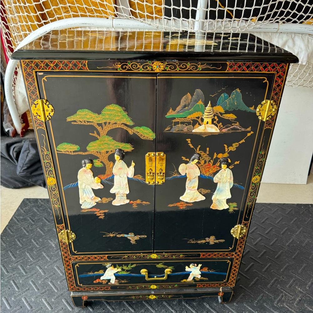 Antique Chinese Lacquered Cabinet